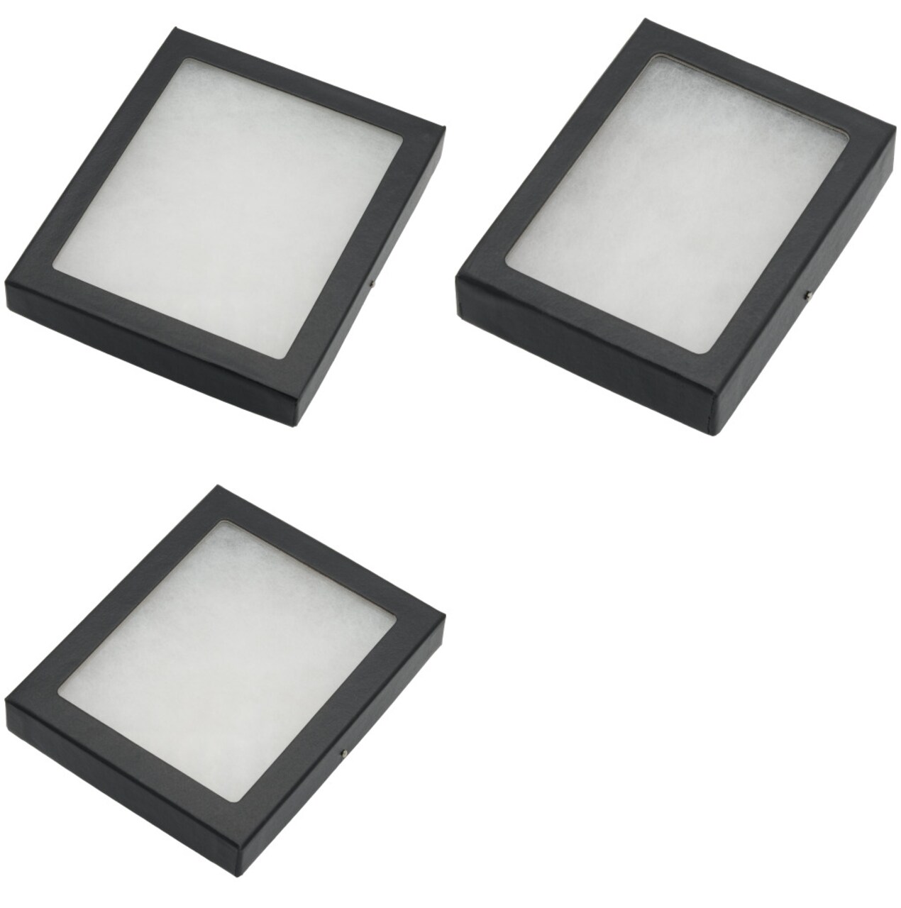 3 Display Cases Mount Frames with Glass Top 1 Each 6x5", 5x4", 4x3"